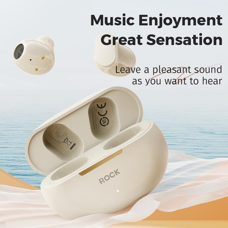 NNEDSZ Beige Bluetooth 5.0 Tws Earphones-1