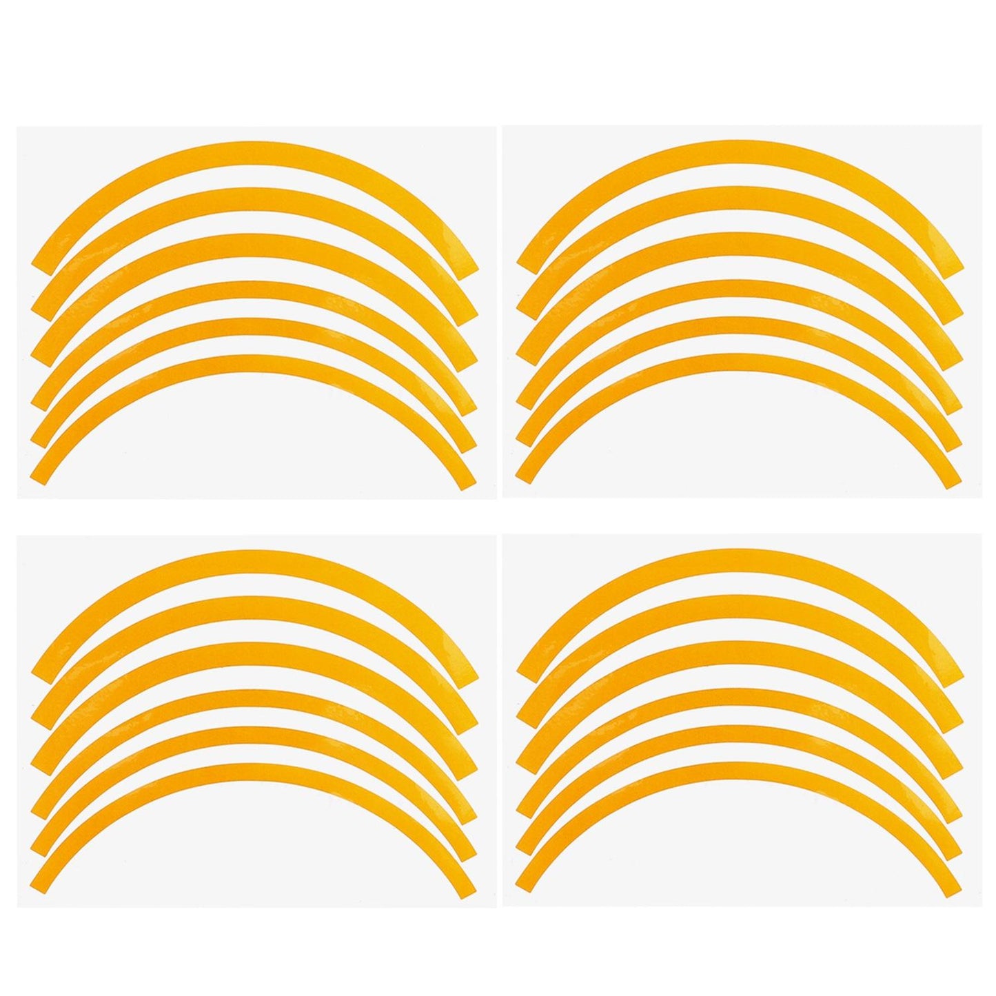 Blue Wheel Hub Sticker Set for Scooter / Bike / Electric Vehicle 2 Pcs - Yellow-0