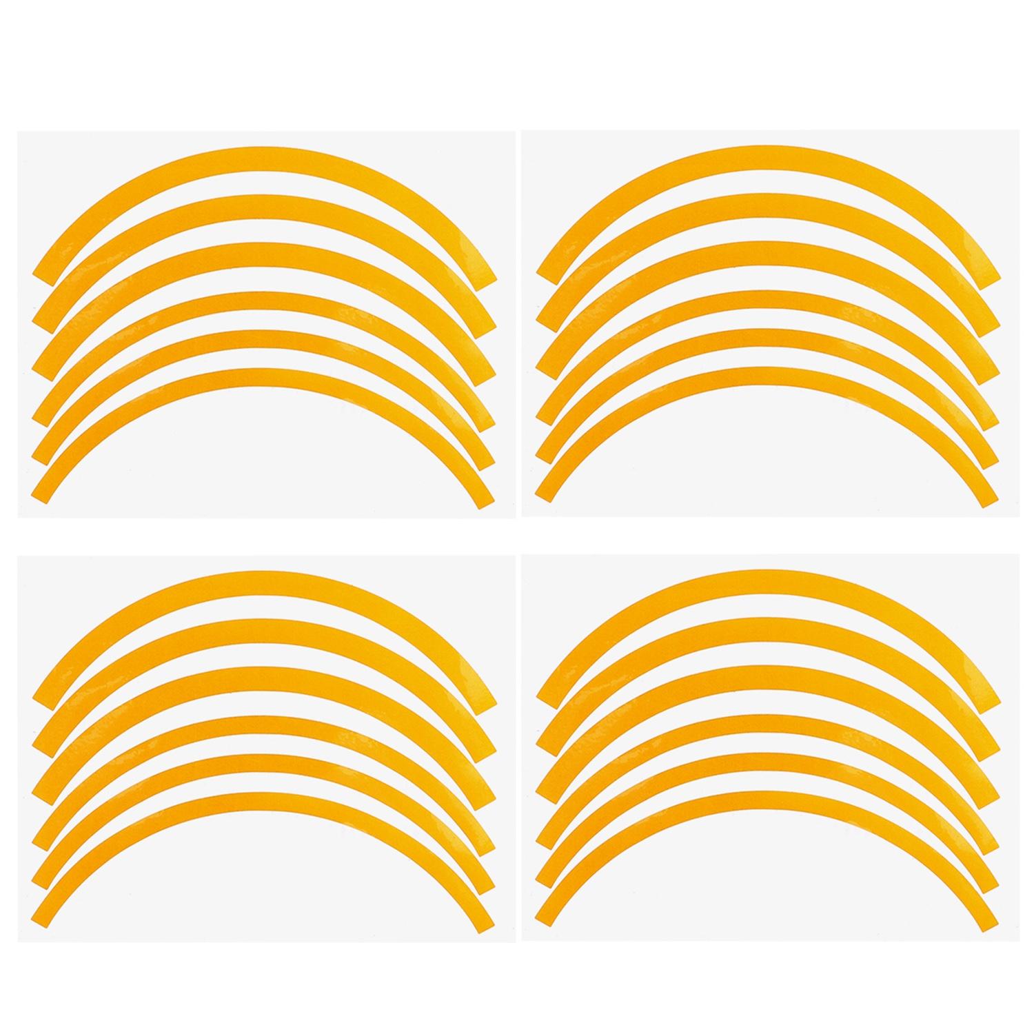 Blue Wheel Hub Sticker Set for Scooter / Bike / Electric Vehicle 2 Pcs - Yellow-0