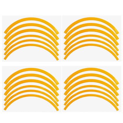 Blue Wheel Hub Sticker Set for Scooter / Bike / Electric Vehicle 2 Pcs - Yellow-0