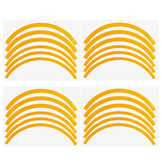 Blue Wheel Hub Sticker Set for Scooter / Bike / Electric Vehicle 2 Pcs - Yellow-0