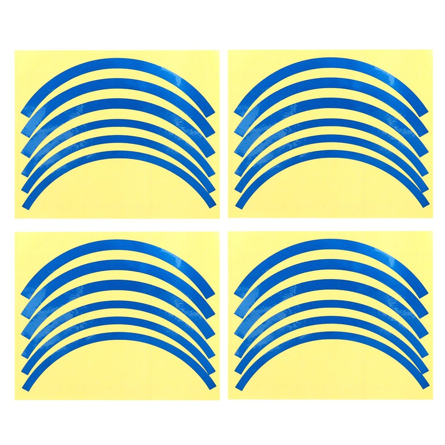 Blue Wheel Hub Sticker Set for Scooter / Bike / Electric Vehicle 2 Pcs - Blue-0