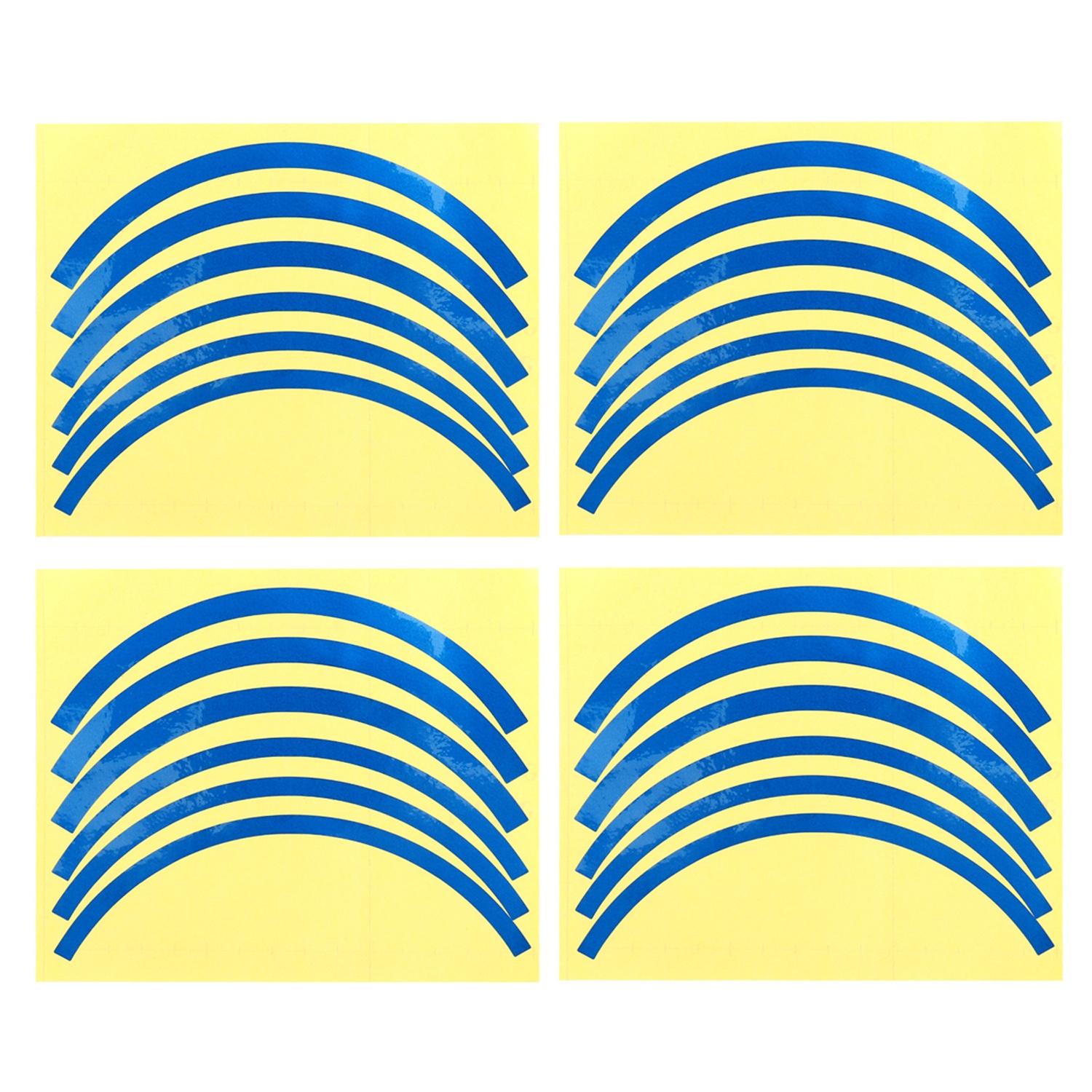 Blue Wheel Hub Sticker Set for Scooter / Bike / Electric Vehicle 2 Pcs - Blue-0