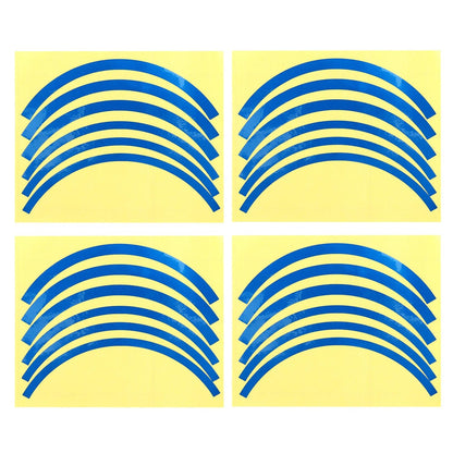 Blue Wheel Hub Sticker Set for Scooter / Bike / Electric Vehicle 2 Pcs - Blue-0