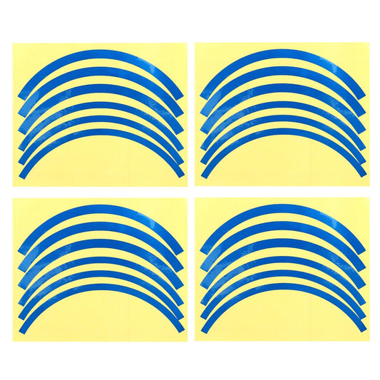 Blue Wheel Hub Sticker Set for Scooter / Bike / Electric Vehicle 2 Pcs - Blue-0