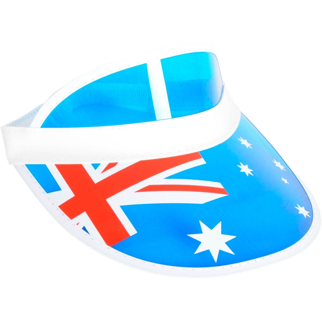 NNEDSZ Australian Flag Plastic Visor | Patriotic Sun Hat | Party Accessory-0