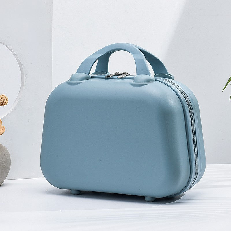 Blueberry Blue Handheld Makeup Organizer - Compact and Portable Cosmetic Storage Case with Multiple Color Options-0