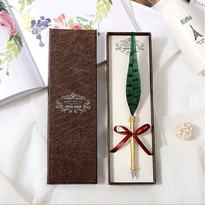European Retro Feather Pen Gift Box