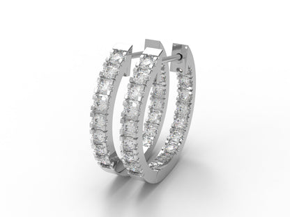 Inside-Out Moissanite Hoop Earrings – 14k Yellow Gold-4