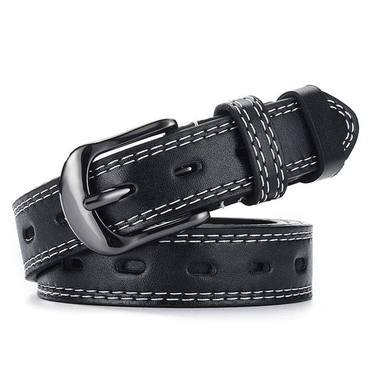 Luxury Women's Leather Belts - High Quality & Decorative