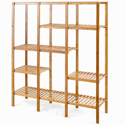 Eco-Friendly Bamboo 4-Shelf Bookcase Storage Rack-1