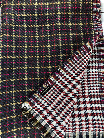 Brown Tartan Pattern Blanket Scarf-6