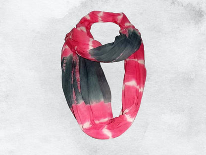 Handmade Cotton Tie-Dye Rose Scarf-0