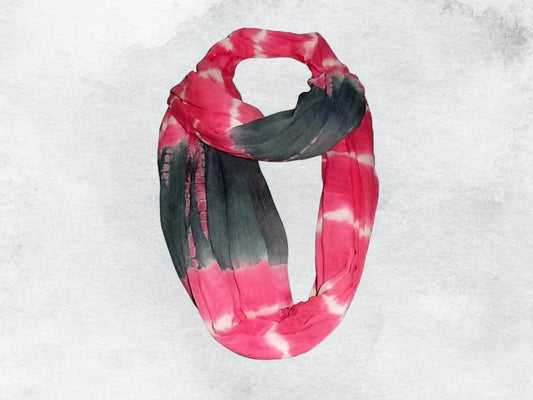 Handmade Cotton Tie-Dye Rose Scarf-0