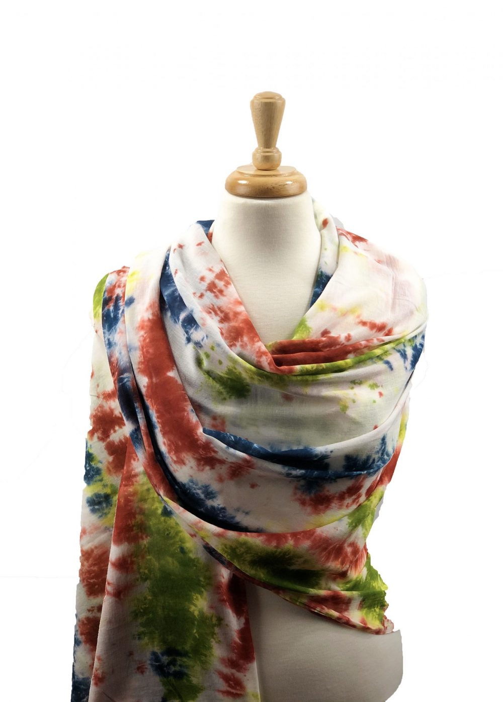 Handmade Cotton Tie-Dye US Flag Scarf-1