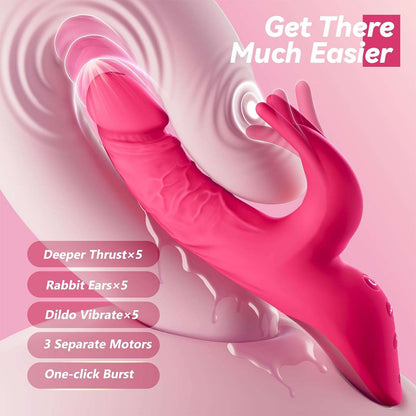 VibeFlutter Heating Rabbit Stimulation Dildo Clit Vibrator-1