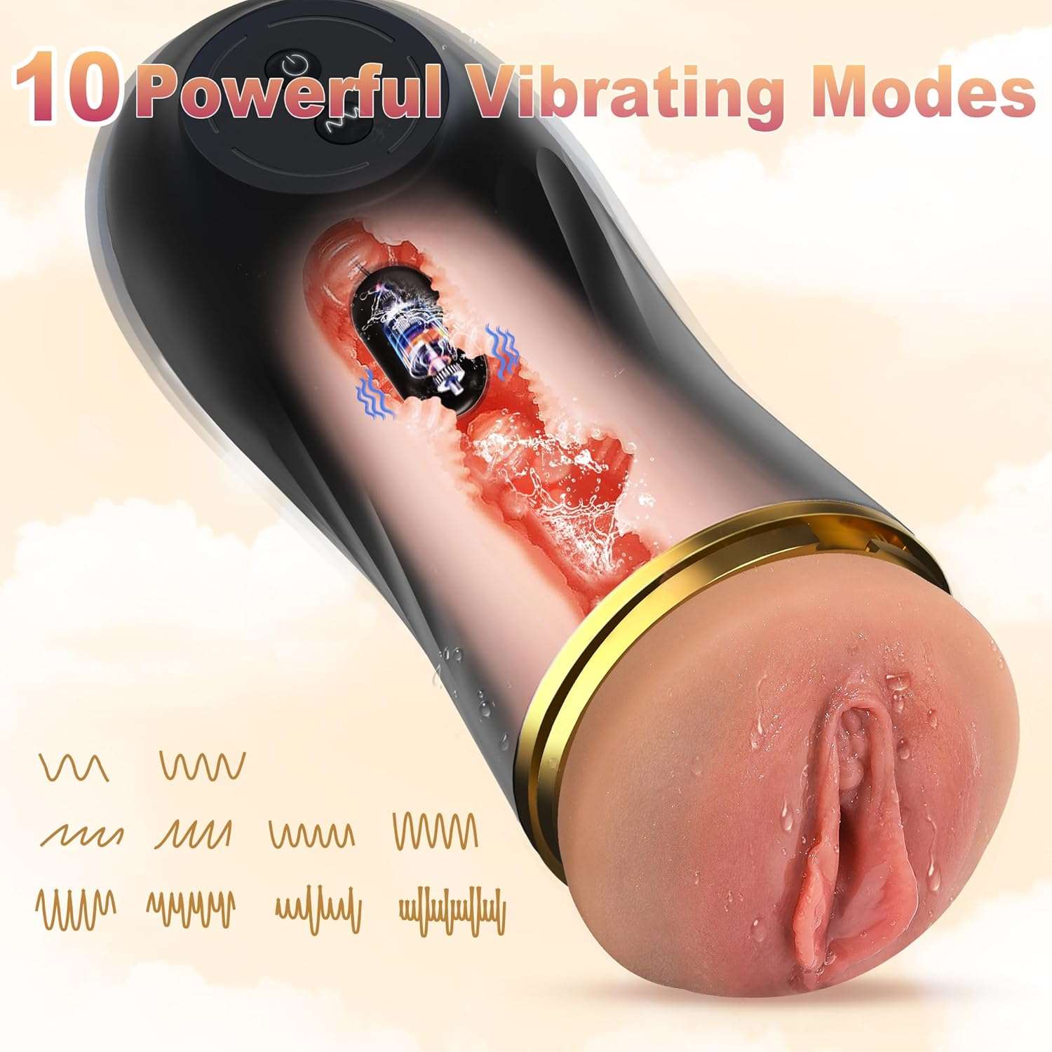 VibeMate Textured Pocket Pussy Male Masturbator-2