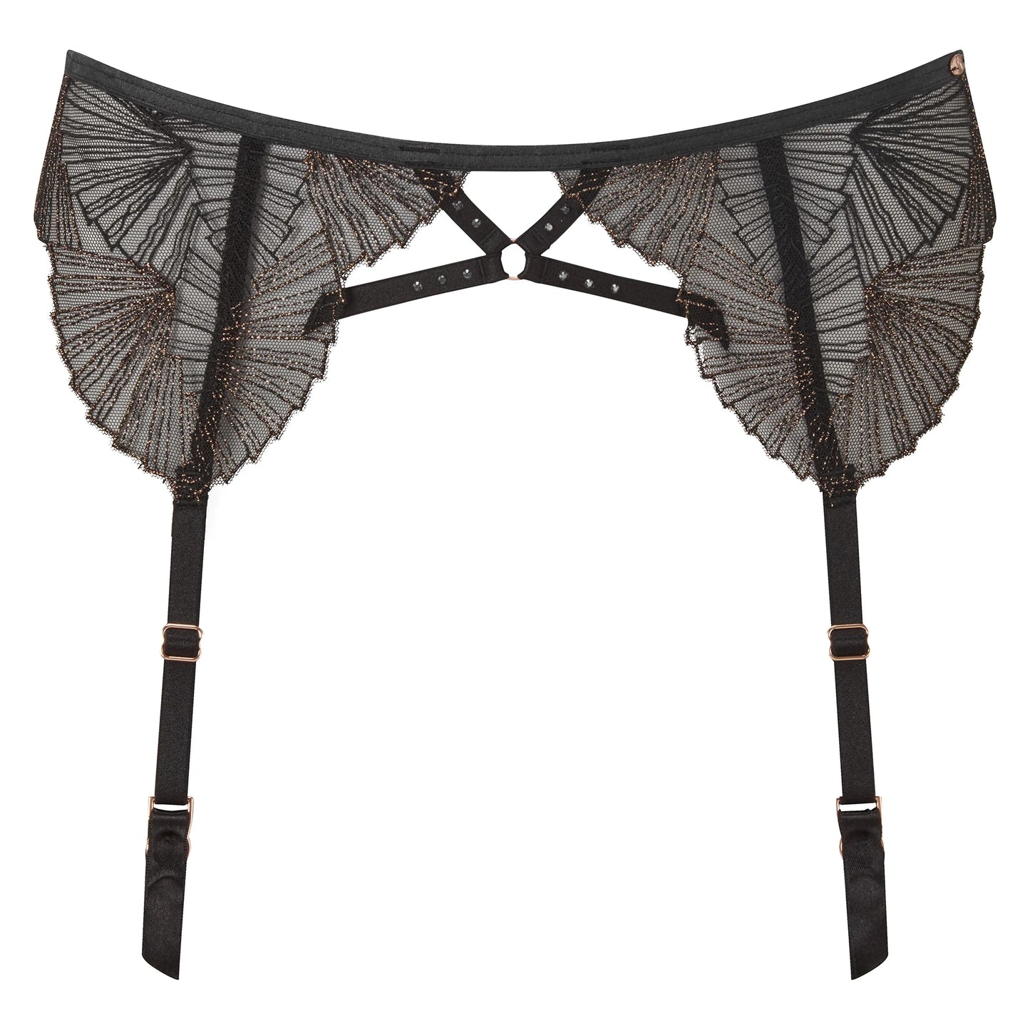 Gossard VIP Captivate Sheer Mesh Garter Belt-2