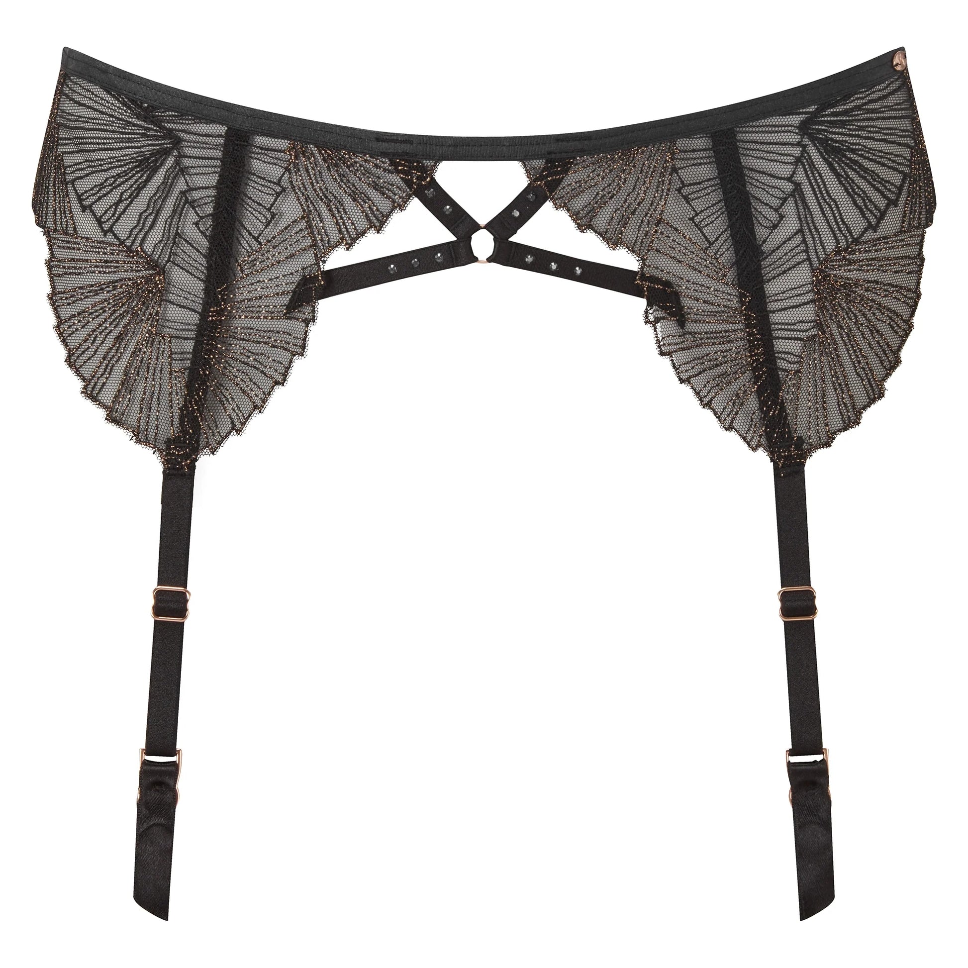 Gossard VIP Captivate Sheer Mesh Garter Belt-2