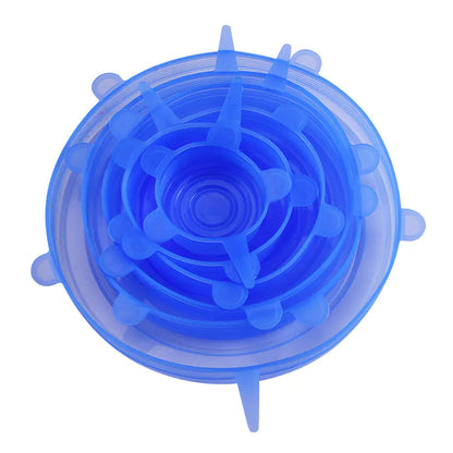 6PCS Food-Grade Silicone Sealed Bowl Lids for Kitchen