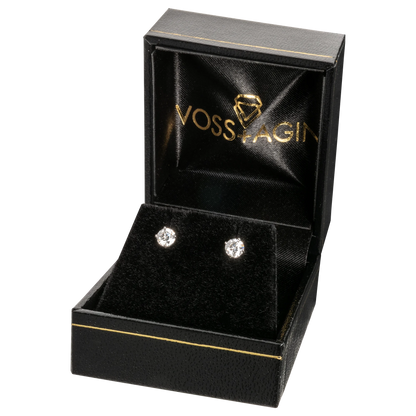 2.00 CTW Lab Created Moissanite Round Stud Earrings in Sterling Silver - 6mm Stones-4