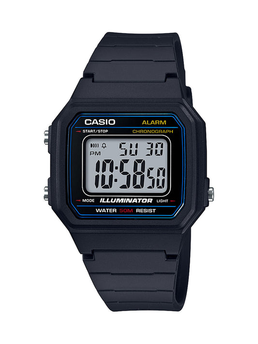 Casio Men's 'Classic' Quartz Resin Casual Watch, Color Black (Model: W-217H-1AVCF)-0