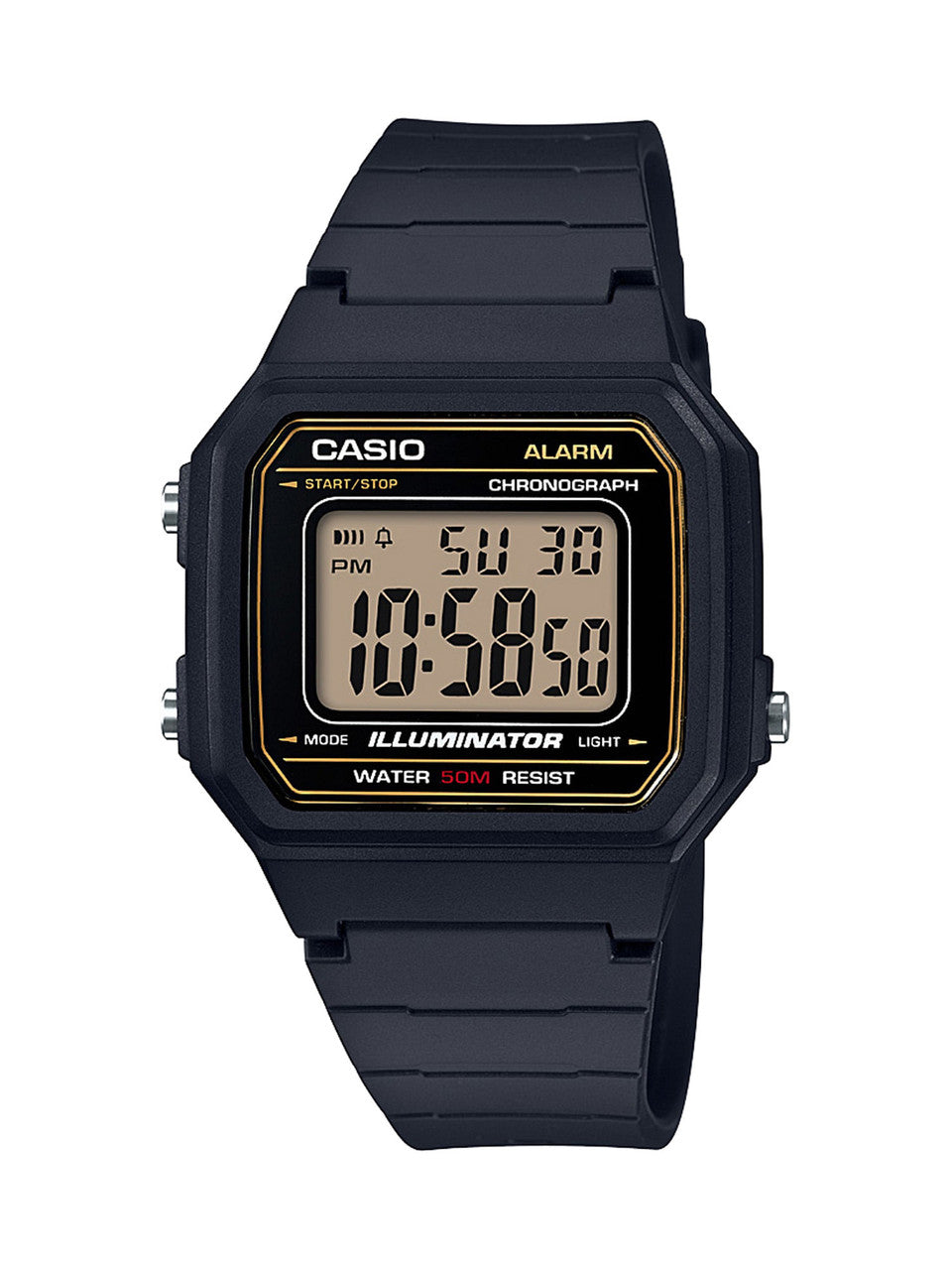 Casio Men's 'Classic' Quartz Resin Casual Watch, Color Black (Model: W-217H-9AVCF)-0