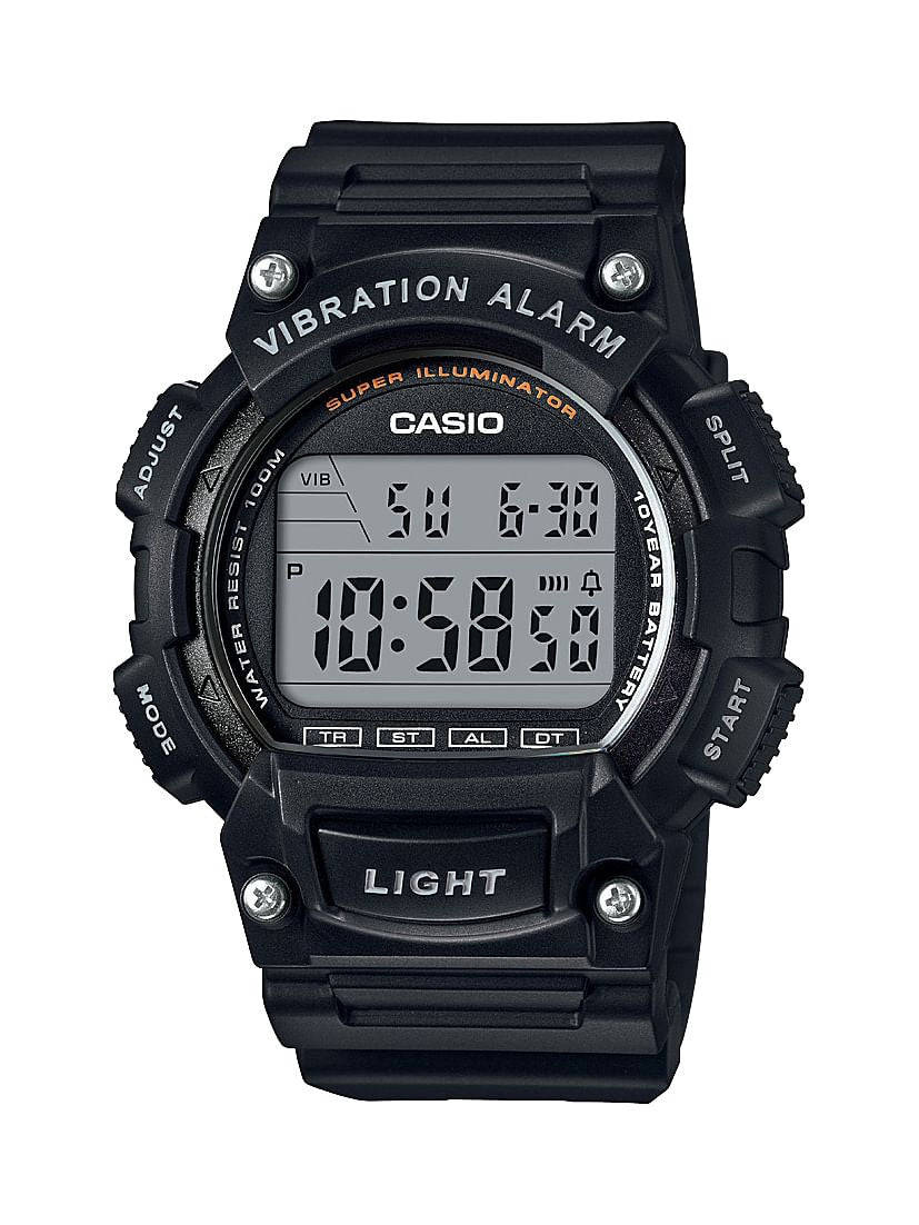 Casio Men's 'Super Illuminator' Quartz Resin Casual Watch, Color:Black (Model: W-736H-1AVCF)-0
