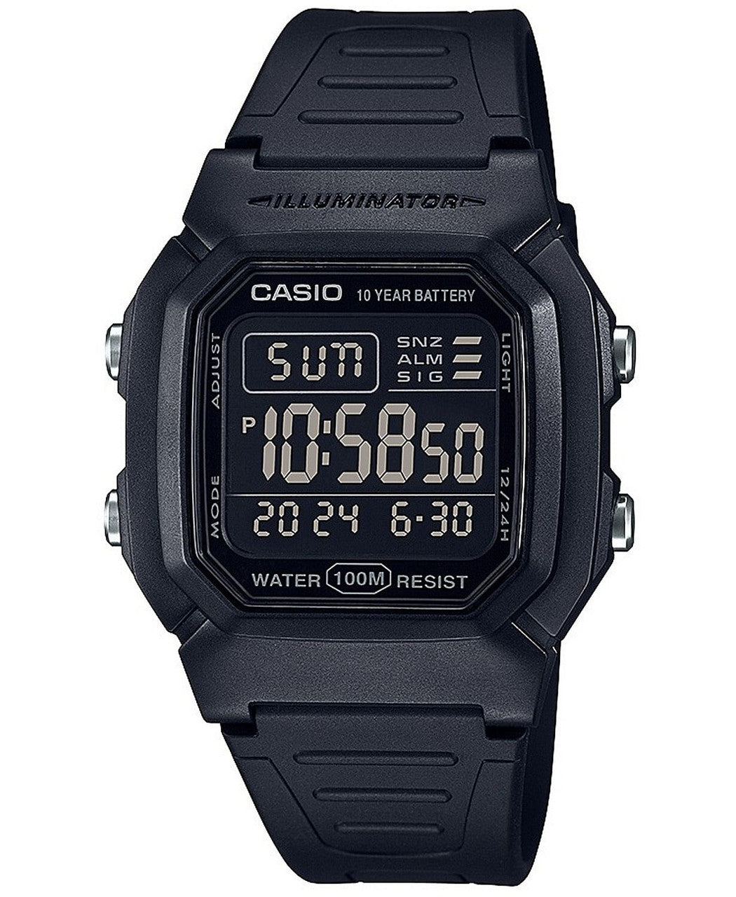 Casio Mens W800H-1BV Classic Digital Sport Watch-0