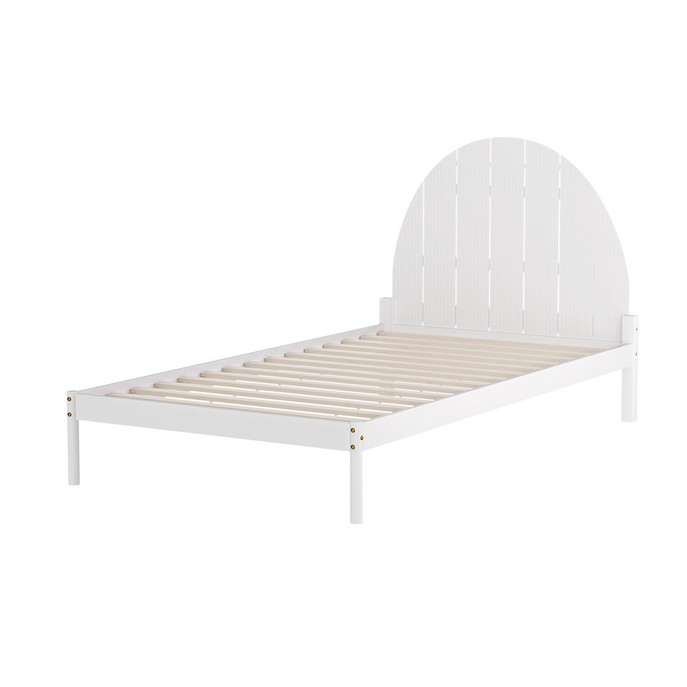 NNEDSZ Bed Frame King Single Size Wooden White DALY-0
