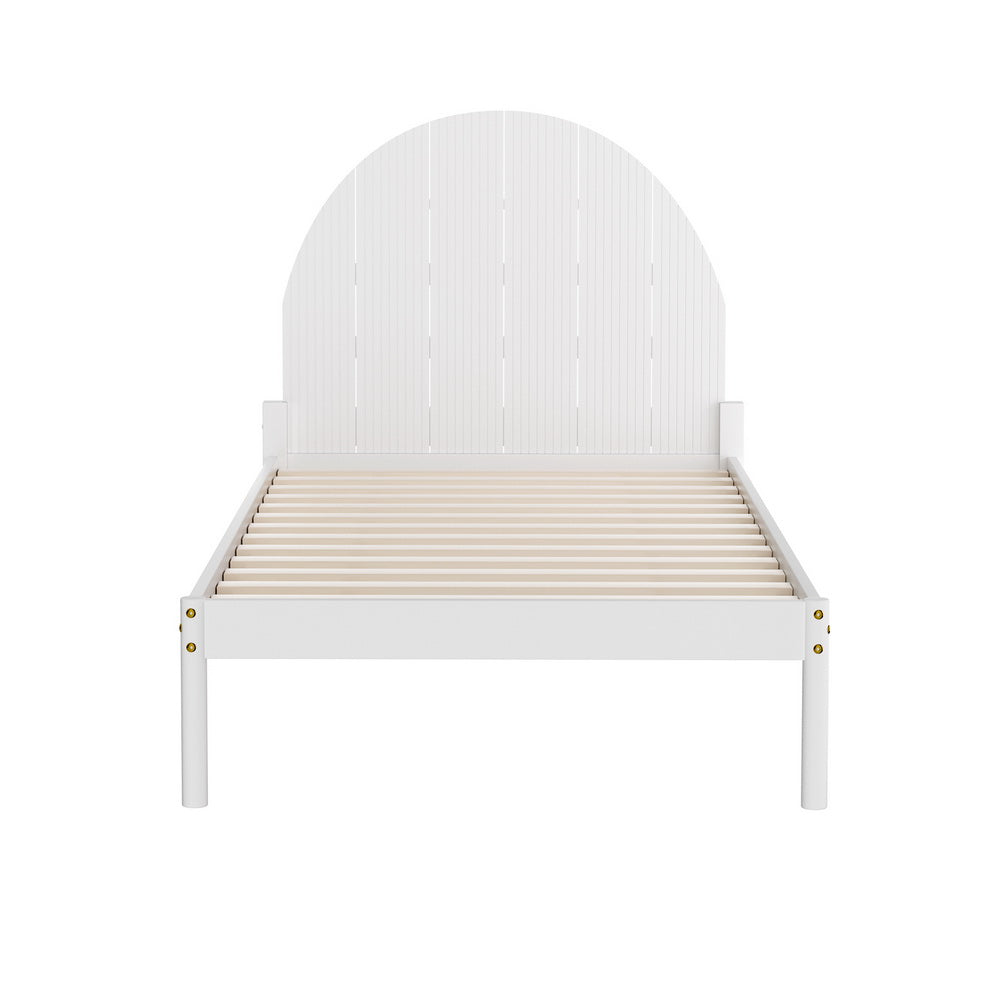 NNEDSZ Bed Frame King Single Size Wooden White DALY-2