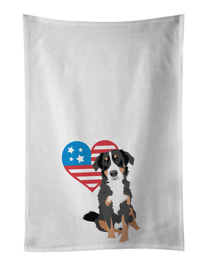 Bernese Mountain Dog Puppy #2 Patriotic Kitchen Towel Set of 2-0