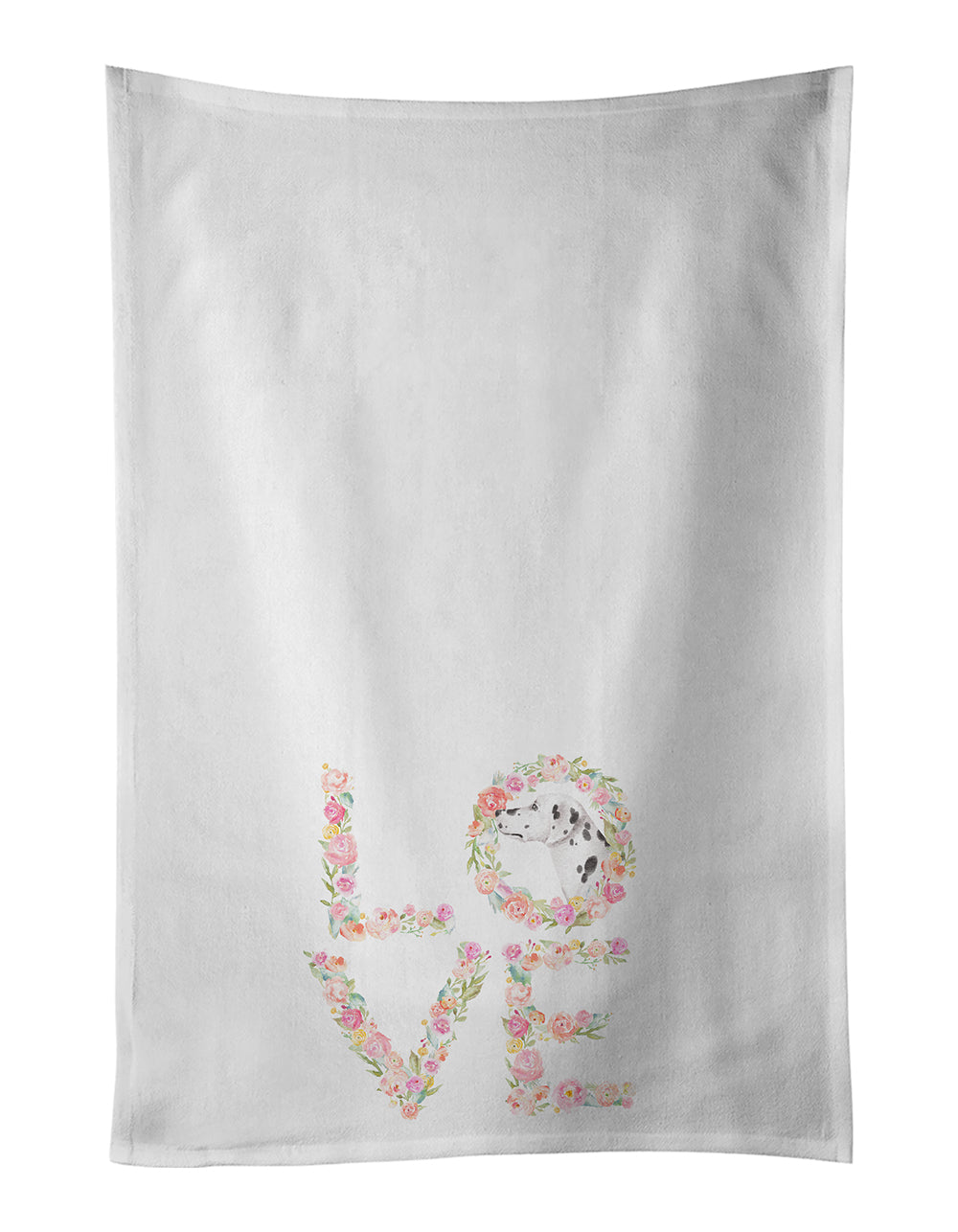 Dalmatian #4 LOVE Kitchen Towel Set of 2-0
