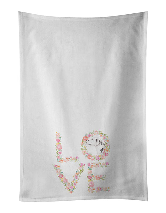 Dalmatian #4 LOVE Kitchen Towel Set of 2-0