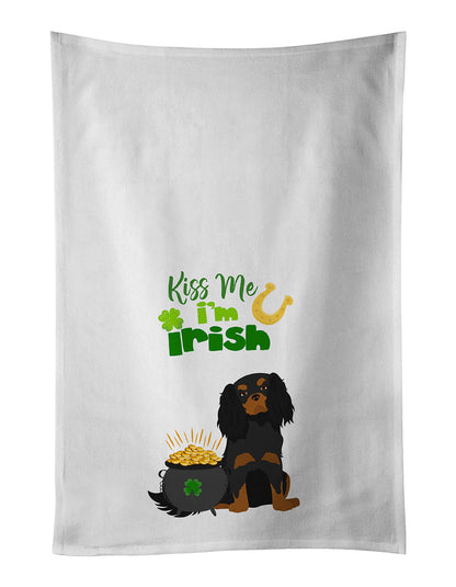Black and Tan Cavalier Spaniel St. Patrick's Day Kitchen Towel Set of 2-0