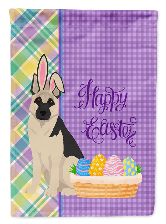 Black and Silver German Shepherd Easter Garden Flag-0