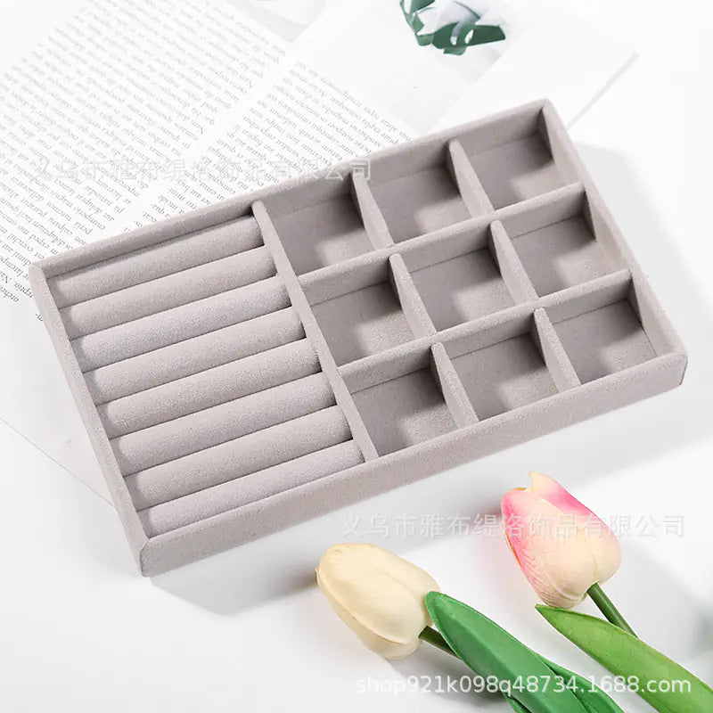 Velvet Jewelry Organizer Tray