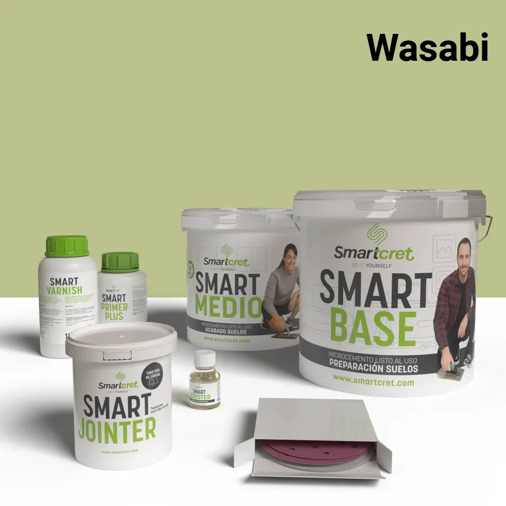 Kit de microcemento para suelos de cocina con azulejos de 4m²-12