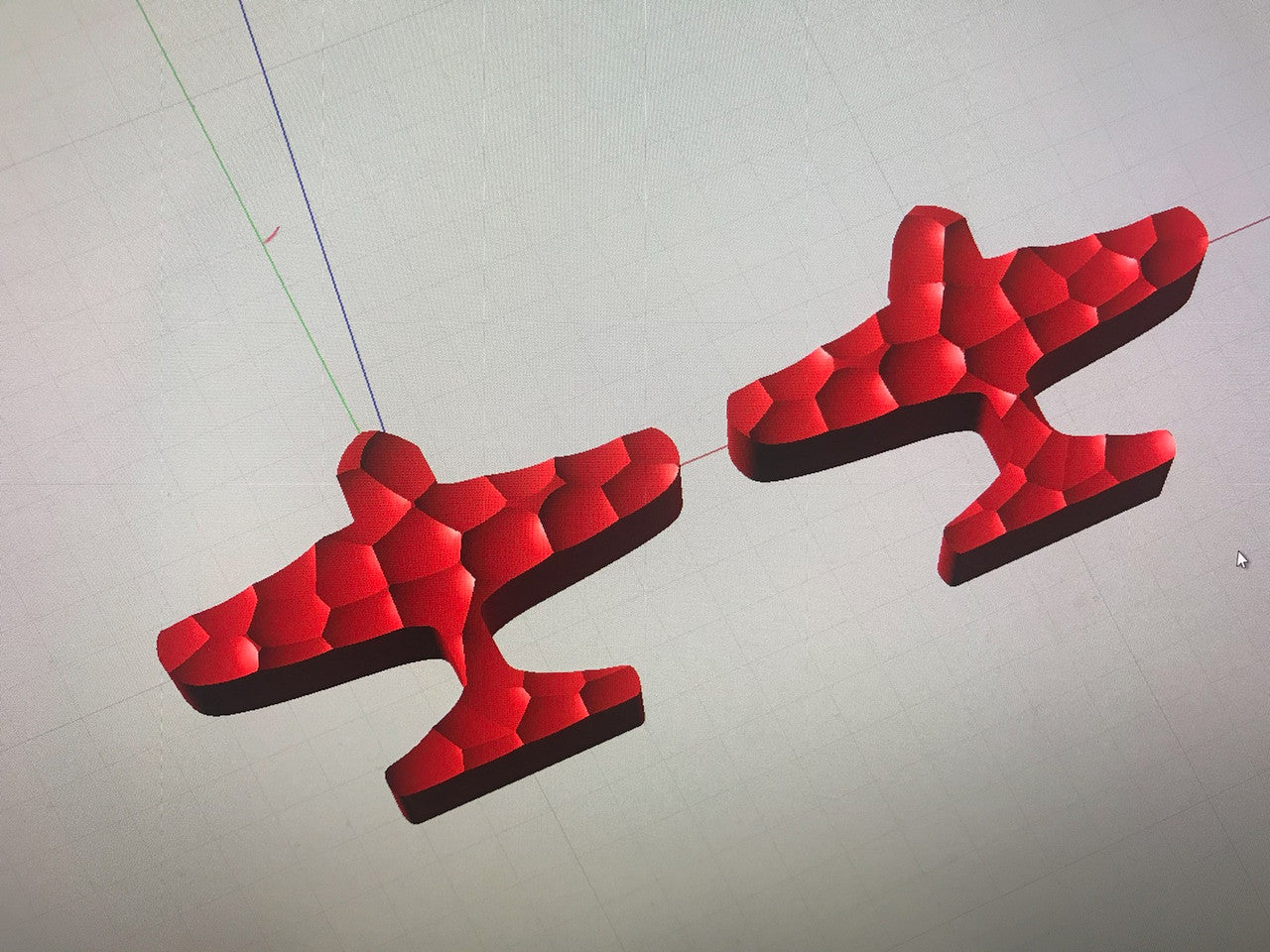 Custom Design: Airplane Stud Earrings- 18K Gold: 12mm-21