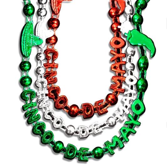 Cinco De Mayo Bead Necklaces Assorted Pack of 12-0