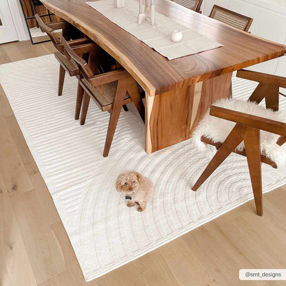 Deron White Washable Area Rug-0