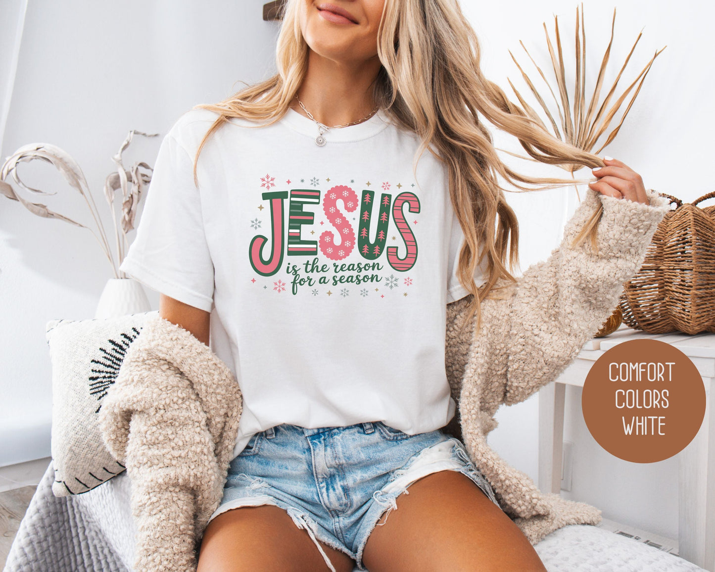 Jesus is the Reason for the Season Comfort Colors Shirt-8