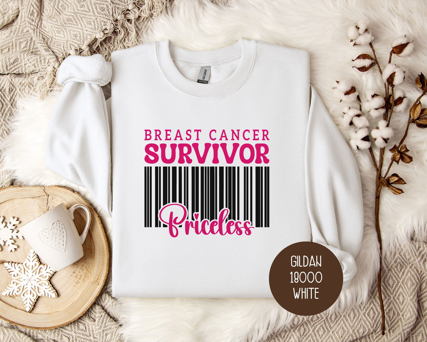 Breast Cancer Survivor Priceless Sweatshirt-3