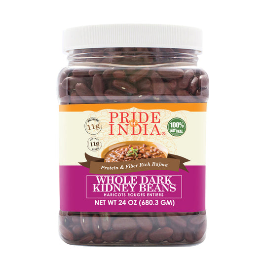 Indian Whole Dark Kidney Beans - Protein & Fiber Rich Rajma Jar-0
