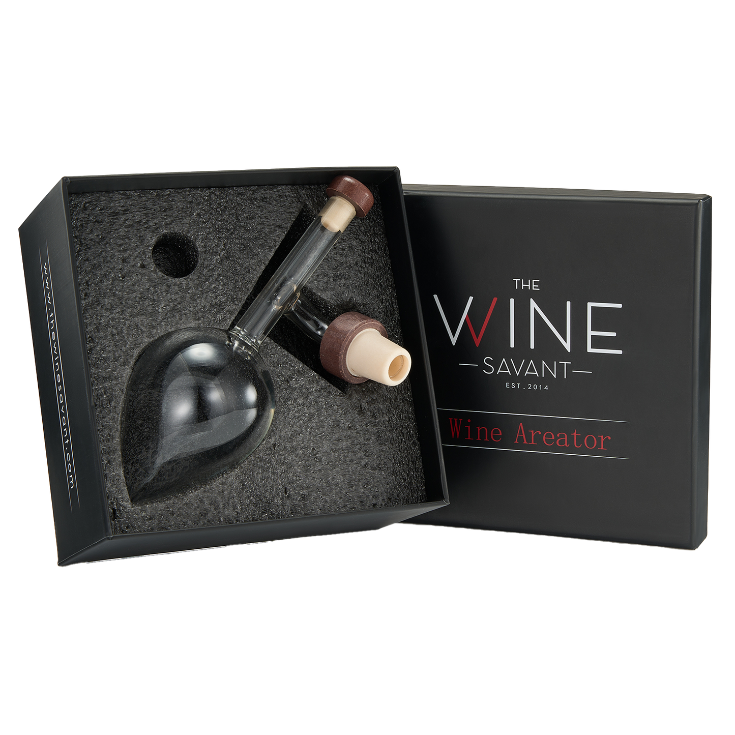 Italian Wine Aerator Decanter, Aerator Pourer, Red & White In Bottle Aerators, Makes Your Wines Taste Better, Italian Design Decanter, Whiskey & Spirits Gifts, 2x5 Inches Areadivino Aerator Clear-0