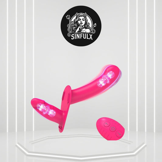 WireX Remote Control Strap On Dildo Vibrator-0