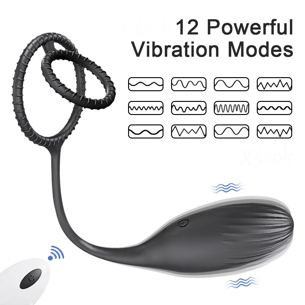 Wireless Control Prostate Massager Cock Ring-2