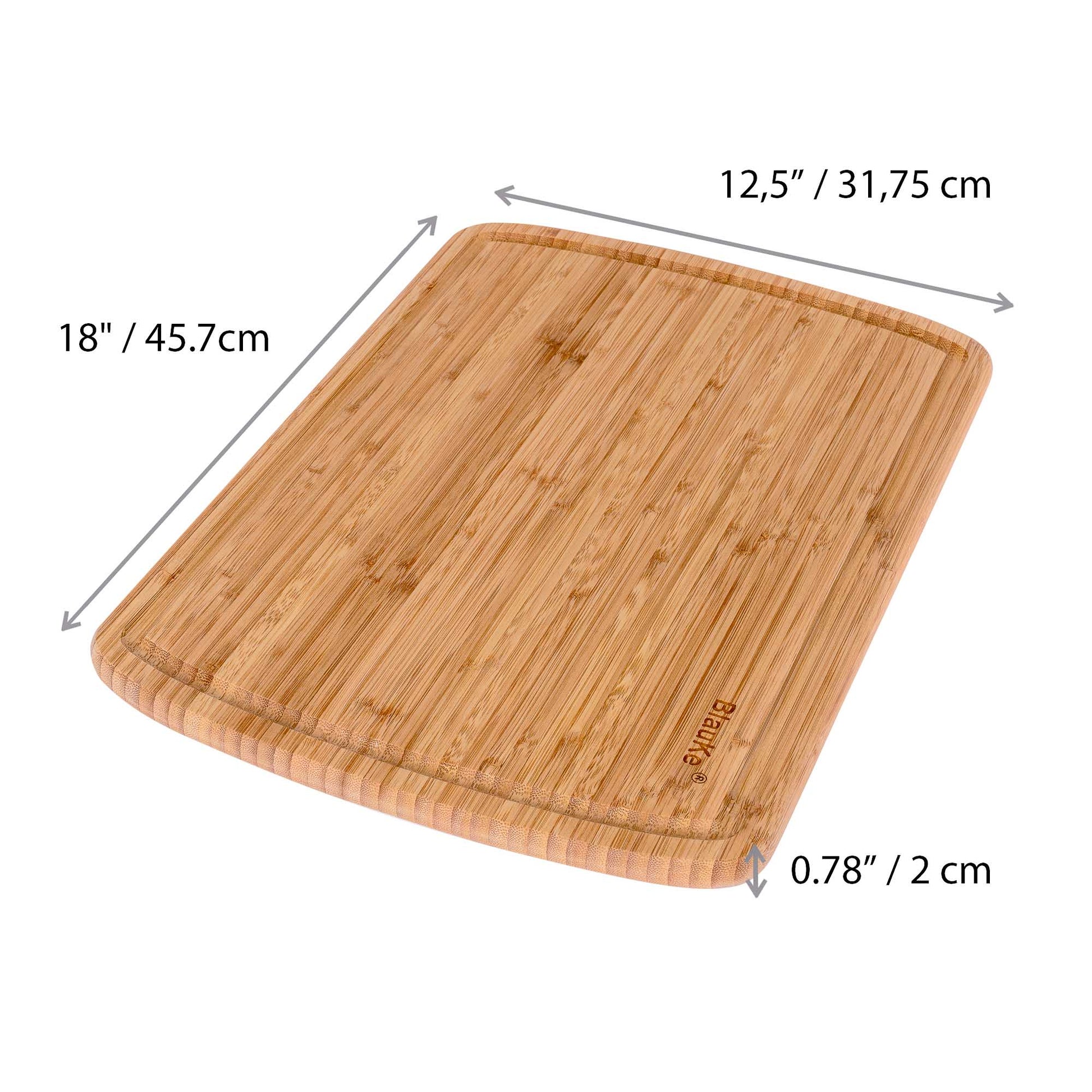 Extra Large Wood Cutting Board 18x12 inch - Butcher Block with Juice Groove, Serving Tray - Wooden Chopping Board for Kitchen-2