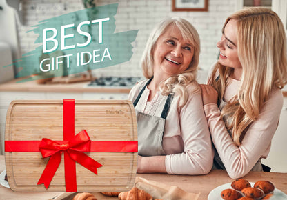 Extra Large Wood Cutting Board 18x12 inch - Butcher Block with Juice Groove, Serving Tray - Wooden Chopping Board for Kitchen-4