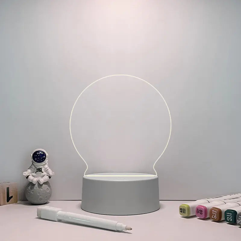 Acrylic Memo Board with Erasable Light for Home Use